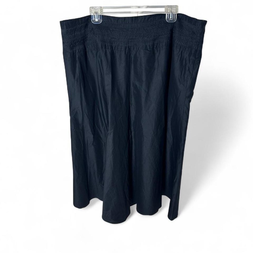 VTG LAUREN RALPH LAUREN Black Skirt Womens Size 22W Cotton Zip NWT